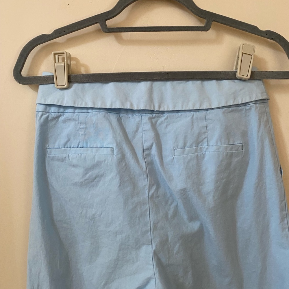 Frame Denim London Los Angeles Foldover Baby Blue Trousers Size 4 - Picture 5 of 8